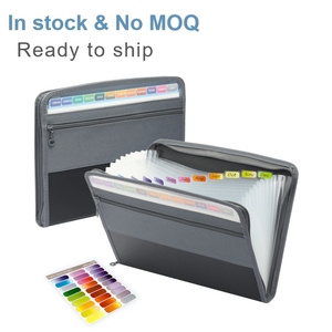 13 Pocket <strong>Expanding</strong> <strong>File</strong> Folder With Front Pencil Pouch, <strong>Portable</strong> Paper Bill Tax Receipt Organizer, School Office Supplies - Product Image 1