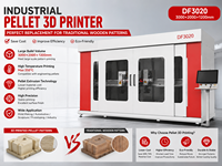 Imprimante 3D industrielle grand format FDM à granulés DF3020 3*2*1.2m, matériau composite PP/ABS, haute température 350°C ℃