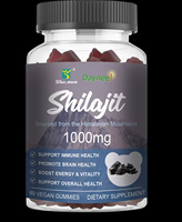 Complément alimentaire en gommes à l'extrait de Shilajit OEM, sans sucre, soutien immunitaire naturel, gommes à la Shilajit pour femmes