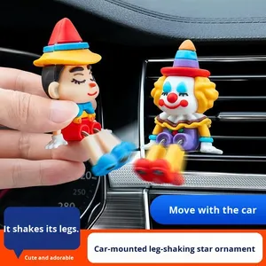 Cute Small Rubber Car Dashboard Shaking Leg Figurine Interior <b>Accessory</b> for Book Desktop Decoration Vehicle Interior Kits - Product Image 2