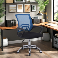 Chaise de bureau ergonomique professionnelle MOTOSTUHL à dossier haut réglable, design moderne de chaise de patron, en maille, cuir et acier pour la maison