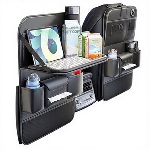 Organizer per Sedile Auto Pieghevole con Tavolino e Borsa Portaoggetti Multifunzionale Universale - Product Image 3
