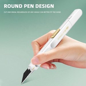 Cuchillo utilitario de hoja de 9mm para estudiantes, navaja portátil y duradera de acero al carbono, soporte OEM personalizado - Product Image 4