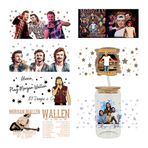 Autocollants UV DTF pour tasses 'One Night at a Time', Autocollant spirituel UV DTF, Autocollants DTF 'Morgan Wallen Forever' pour tasses, Vente en gros - Product Image 2