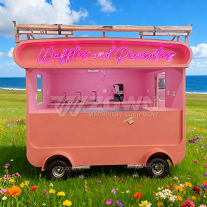 <b>Pink</b> electric food cart portable mobile stable luxurious stylish double sink - Product Image 1