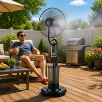 Ventilateur de sol électrique à télécommande, silencieux, trois vitesses réglables, oscillation latérale, grand flux d'air, pales de 16 pouces, tout en cuivre