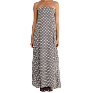 Vestido de Verano para Mujer al por Mayor, Personalizado, OEM, de Alta Calidad, con Cintura Natural, Estilo Simple, Hombros Descubiertos, Estampado, para Vacaciones y Uso Diario - Product Image 1