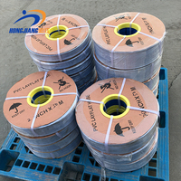 Tuyau plat flexible en PVC épais résistant à la corrosion Hongjiang pour l'irrigation agricole, 6 pouces, bleu, 100 m, pour le refoulement d'eau