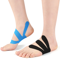 Bandes de kinésiologie pré-coupées en coton élastique pour la fixation et le soutien des muscles du pied, prévention de la friction, bandage sportif