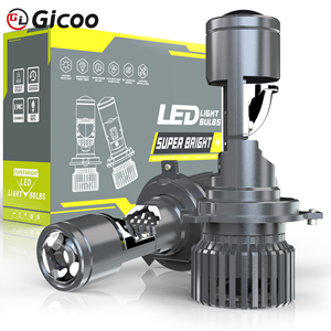 Ampoules de phare LED haute puissance GICOO S6 80W avec lentille de projecteur H4 pour moto et voiture 12V, éclairage automobile 80W 16000LM - Product Image 6