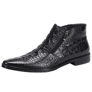 Bottes Martin pour hommes toutes saisons, style décontracté chic, en cuir de vachette pleine fleur, à enfiler, design respirant pour l'hiver - Product Image 3