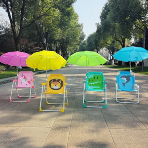 Portatile pieghevole cartone animato dinosauro modello di Oxford mobili da esterno per bambini sedia da viaggio per ombrellone spiaggia sedia da campeggio - Product Image 4