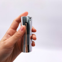 Vente en gros usine – Flacon pompe airless de luxe rose doré vide en ABS/AS de 10 ml, 15 ml, 20 ml, 30 ml pour soins personnels, méthode d'impression personnalisée