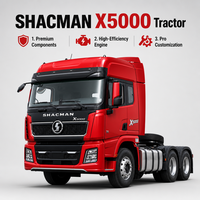 Camion tracteur Shacman X5000 6x4 d'occasion ultra-efficace, 10 roues, remis à neuf, pour le marché africain