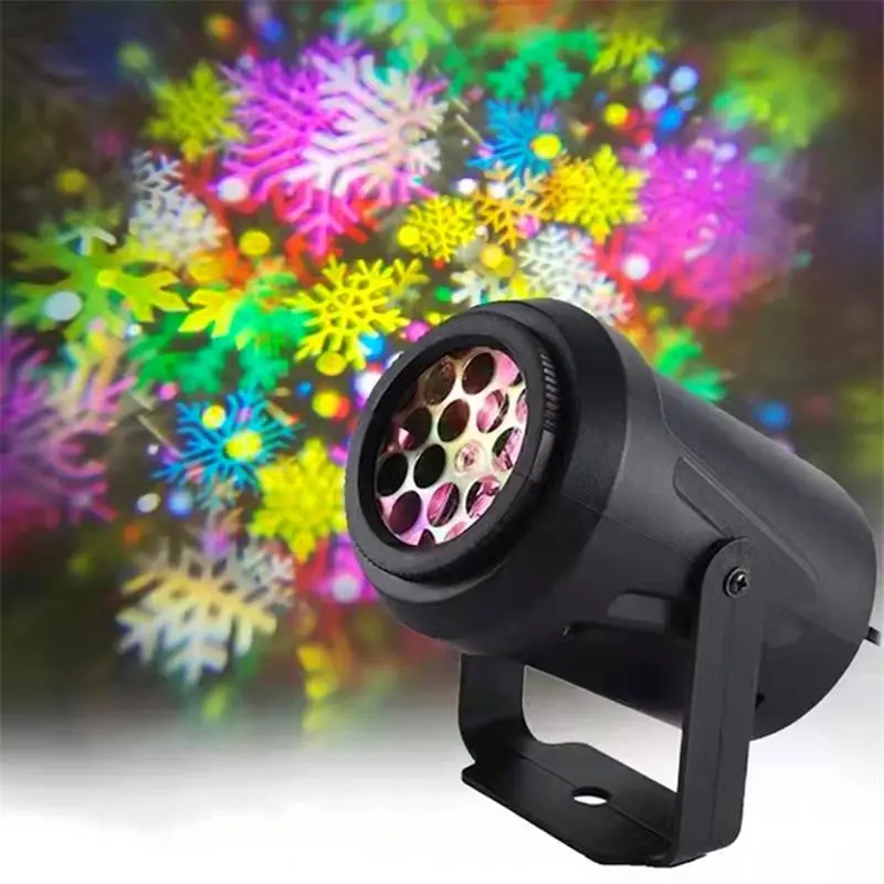 Christmas LED Projector Lights Indoor Rotating Snowflake Projection Lamp for Halloween Xmas Holiday Party Wedding Decorative