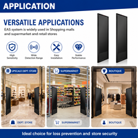 Usine directe RF EAS système de porte de sécurité EAS antenne EAS RF double système avec panneau publicitaire pour les magasins de vêtements