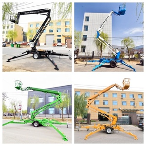 360 xoay Trailer gắn Boom Lift nhỏ towable <span class=keywords><strong>Cherry</strong></span> <span class=keywords><strong>picker</strong></span> Boom Man Lift mini trên không Nâng Nền tảng 12M - Product Image 5