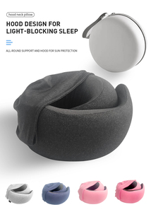 Hot bán sáng tạo xách tay trùm đầu Bộ nhớ bọt hoodie du lịch cổ gối với mui xe chất lượng cao du lịch gối - Product Image 2