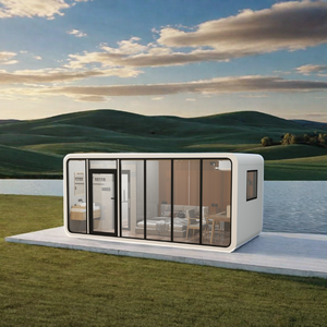 Maison préfabriquée miniature, capsule habitable, design moderne, étanche, alimentée à l'énergie solaire, écologique, pour hôtel, villa, usage extérieur - Product Image 3