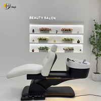 Fauteuil de lavage électrique inclinable et réglable de luxe pour salon de coiffure moderne, idéal pour les salons de beauté