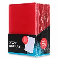 Protège-cartes rigide transparent 3x4 pour cartes de visite standard avec protection RFID 35pt et clip de protection