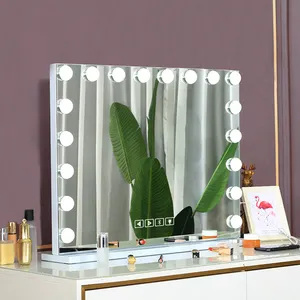 Stock in US!18 LED Light Bulbs Large Mirror Big mirror Hollywood Vanity Makeup Mirror With Touch Sensor
