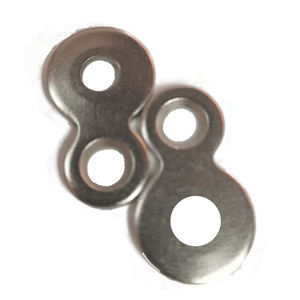 Support de réparation avec vis de fixation 2 trous, connecteur de plaques précieuses, plaques d'angle lisses et plat, couleur argent vente en gros 50 pièces - Product Image 3