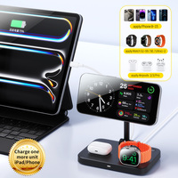 Nouveau Chargeur Magnétique Sans Fil 3-en-1 Pliable et Ajustable 18W pour Montre Connectée, Charge Rapide Type-C, Support Magnétique 2024