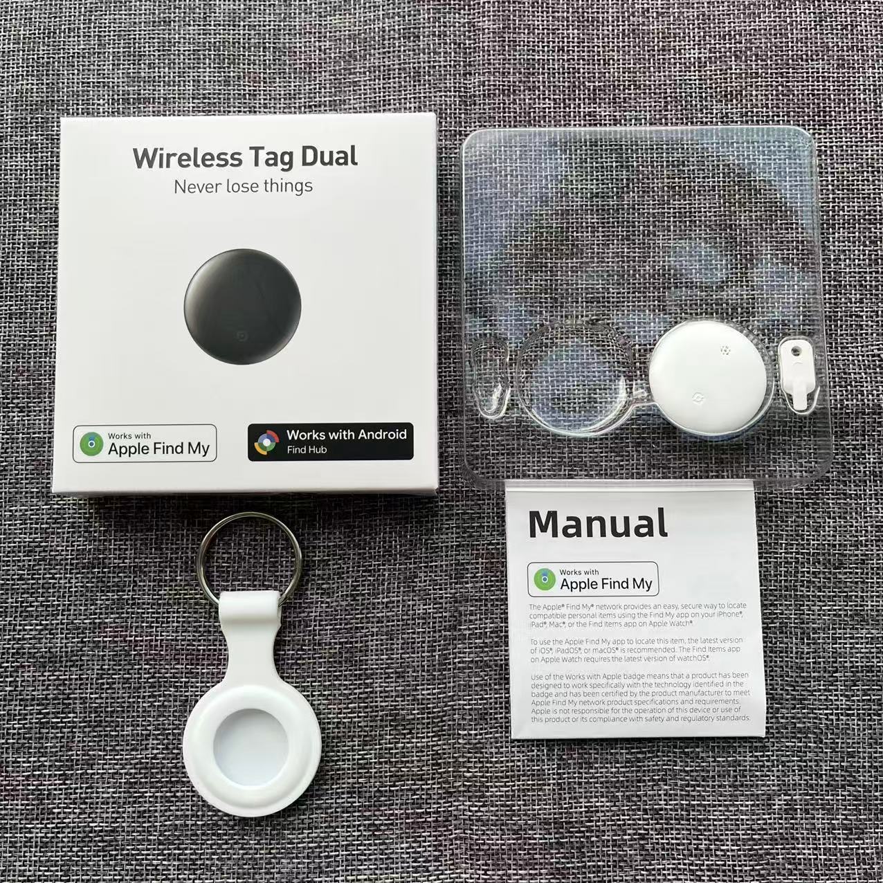 White tag with white sleeve (dual system)