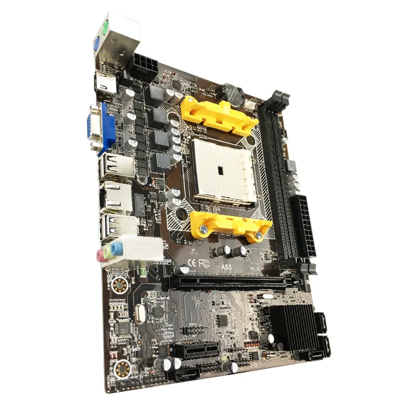 AMD A55 chipset mainboard FM1 socket motherboard AM4 support A8 A6 A4 CPU dual channels 8GB DDR3 built-in GPU