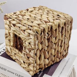 Caja de pañuelos tejida a mano con paja para decoración del hogar, oficina, habitación de hotel, cesta de almacenamiento multiusos para escritorio, color natural RD235076 - Product Image 4