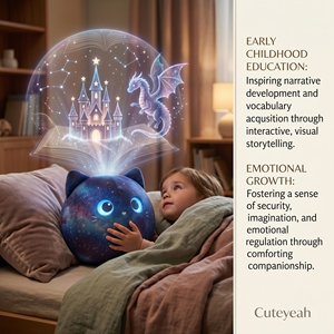 Jouet en peluche chat étoilé intelligent certifié CE CPC Cuteyeah, compagnon cognitif avancé pour l'exploration spatiale préscolaire - Product Image 4
