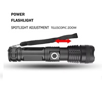 Lampe de poche LED 20W P50 P50 haute puissance 2000lm longue portée étanche en alliage d'aluminium torche tactique avec indice IP68 rechargeable