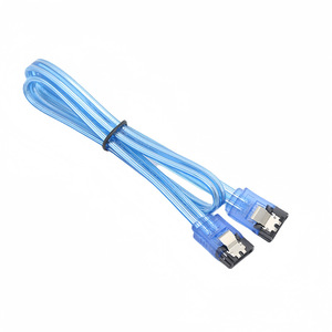 Câble de données Mkd Sata3.0, bleu transparent, 8 cœurs en cuivre étamé, 6Gbps, connecteur droit ou à angle droit pour Ssd - Product Image 3