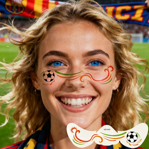 Cinq et dix GMPC/Sedex/ISO/EUDR usine <span class=keywords><strong>FIFA</strong></span> Football tache de rousseur tatouages autocollant Football motif corps autocollant temporaire tatouage personnalisé - Product Image 1