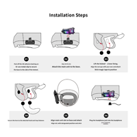 Helm Motor Nirkabel Headphone BT Interkom Headset BT X3Pro Baterai Tahan Lama Tahan Air untuk Berkendara dan Mendengarkan Musik