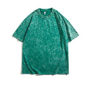 MT2693 Vendeur de vêtements Vente en gros T-shirts surdimensionnés en coton 230 g/m² personnalisés Impression à la cire Lavé T-shirts pour hommes et femmes - Product Image 5