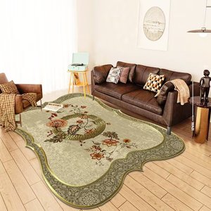 Thảm Phòng Khách Hiện Đại Bán Sỉ Giá Rẻ Thảm Vàng Phong Cách Thổ Nhĩ Kỳ Thảm Chạy Cà Phê Hoa Văn Đám Mây Cắt LASER - Product Image 5