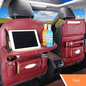 Sac de rangement multifonctionnel imperméable en cuir PU pour siège arrière de voiture, organisateur de siège arrière de voiture - Product Image 5
