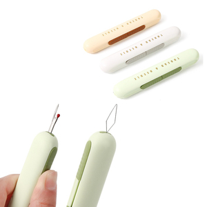 Enhebrador de agujas estirable 2 en 1, desgarrador de costuras, removedor de costura, herramienta doméstica, <span class=keywords><strong>aguja</strong></span> <span class=keywords><strong>para</strong></span> coser a mano, accesorios de costura - Product Image 1