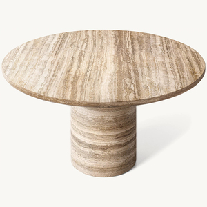 Kumusi mới travertine vòng bàn ăn, phong cách hiện đại, nhà máy sản xuất - Product Image 5