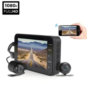 MOTO 4 אינץ WIFI קדמי אחורי כפולה Camera1080P וידאו אופנוע DVR דאש מצלמת נהיגה מקליט G-חיישן חיישן עמיד למים