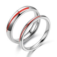 Bijoux populaires cadeaux en 2023-acier inoxydable goutte à goutte glaçure fil rouge couple bague dames fiançailles bijoux de luxe