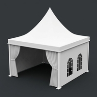 Tente Pagode Blanche d'Extérieur en Aluminium et Acrylique avec Écran pour Événements, Mariages, Expositions, Utilisation sur Terrasse/Balcon