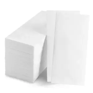 一次性天然白色客人毛巾布状1层纸餐巾餐巾