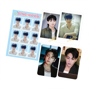 Set de 5 Tarjetas LOMO con Fotos Digitales HD de <span class=keywords><strong>Jungkook</strong></span> V BT <span class=keywords><strong>Idol</strong></span>, 9 Fotos en Rejilla, Regalo de Moda para Fans de Jimin, Suga, J-Hope, RM y Jin - Product Image 1