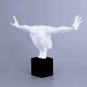 Escultura de Resina Decorativa para Sala de Estar, Diseño Creativo Contemporáneo y Abstracto, Figura de Nadador, Atleta, Artista del Buceo - Product Image 5
