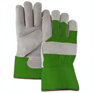 Gants de sécurité en cuir de vachette de qualité supérieure, paume en cuir croûte, dos en coton robuste, antidérapants, usage industriel, certifiés CE - Product Image 3