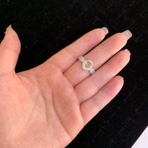 High-End Versatile Chinese Style <b>Ring</b> Xiuyu White <b>Ice</b> Material with S925 Silver Inlaid Niche 18K Plating New and Adjustable - Product Image 4