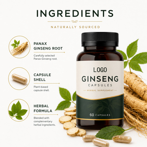 Capsules de Ginseng Panax, Ginkgo Biloba et Maca de haute qualité pour adultes, fibres alimentaires, immunité, métabolisme, 60 capsules - Product Image 3